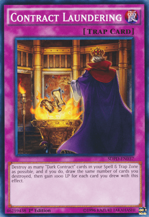 1st Edition, Common, Normal Trap, Structure Deck: Pendulum Domination, Trap Contract Laundering [SDPD-EN037] Common - Trading Card World