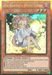 1st Edition, Fire, Gold Rare, Maximum Gold, Tuner/ Effect Monster, Zombie Ash Blossom & Joyous Spring (Alternate Art) [MAGO-EN011] Gold Rare - Trading Card World