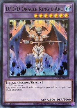 Dark, Fiend, Fusion/Effect Monster, OTS Tournament Pack 19, Super Rare, Unlimited D/D/D Oracle King d'Arc [OP19-EN010] Super Rare - Trading Card World