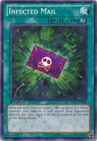 1st Edition, Battle Pack: Epic Dawn, Continuous Spell, Spell, Starfoil Rare, Unlimited Infected Mail [BP01-EN085] Starfoil Rare - Trading Card World