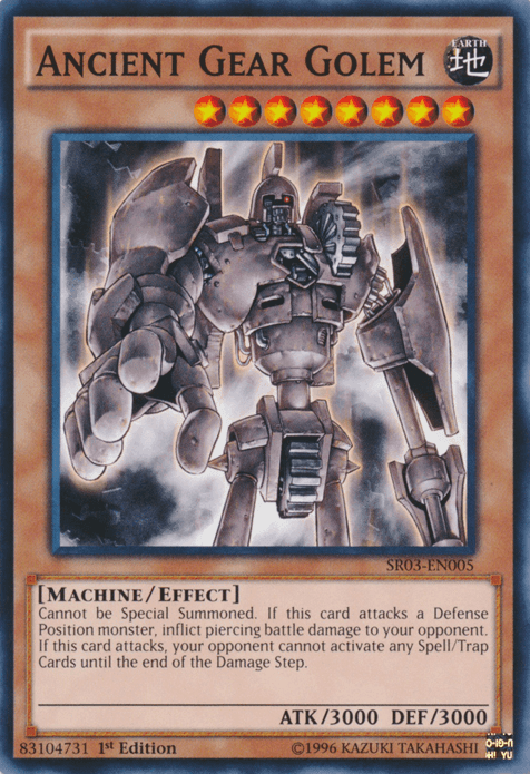 1st Edition, Common, Earth, Effect Monster, Machine, Structure Deck: Machine Reactor, Unlimited Ancient Gear Golem [SR03-EN005] Common - Trading Card World