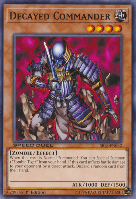 1st Edition, Common, Earth, Effect Monster, Speed Duel: Arena of Lost Souls, Zombie Decayed Commander [SBLS-EN032] Common - Trading Card World