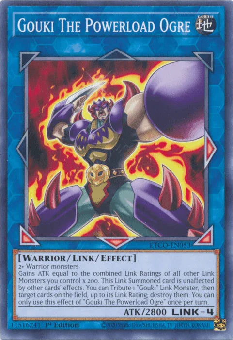 1st Edition, Common, Earth, Eternity Code, Link/Effect Monster, Warrior Gouki The Powerload Ogre [ETCO-EN053] Common - Trading Card World