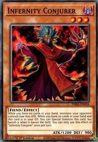 1st Edition, Common, Dark, Effect Monster, Fiend, Phantom Rage Infernity Conjurer [PHRA-EN016] Common - Trading Card World