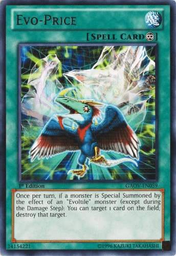 1st Edition, Continuous Spell, Galactic Overlord, Rare, Spell, Unlimited Evo-Price [GAOV-EN059] Rare - Trading Card World