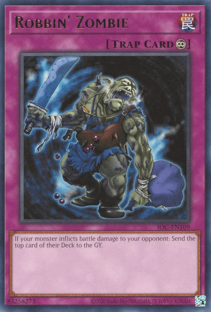 Continuous Trap, Invasion of Chaos, Rare, Trap, Unlimited Robbin' Zombie [IOC-EN109] Rare - Trading Card World