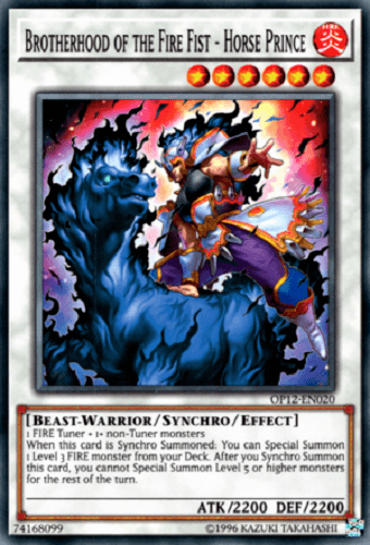 Beast-Warrior, Common, Fire, OTS Tournament Pack 12, Synchro/Effect Monster, Unlimited Brotherhood of the Fire Fist - Horse Prince [OP12-EN020] Common - Trading Card World