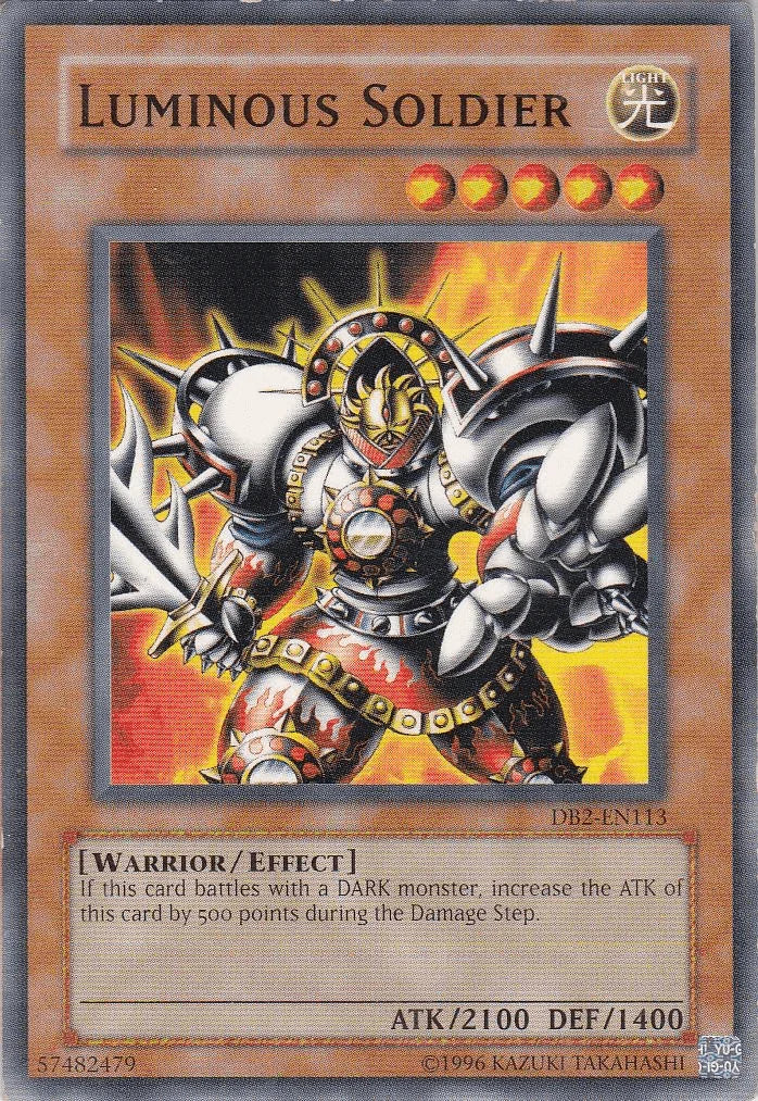 Common, Dark Beginning 2, Effect Monster, Light, Unlimited, Warrior Luminous Soldier [DB2-EN113] Common - Trading Card World