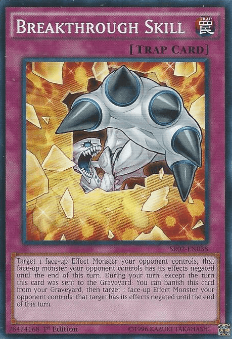 1st Edition, Common, Normal Trap, Structure Deck: Rise of the True Dragons, Trap Breakthrough Skill [SR02-EN038] Common - Trading Card World