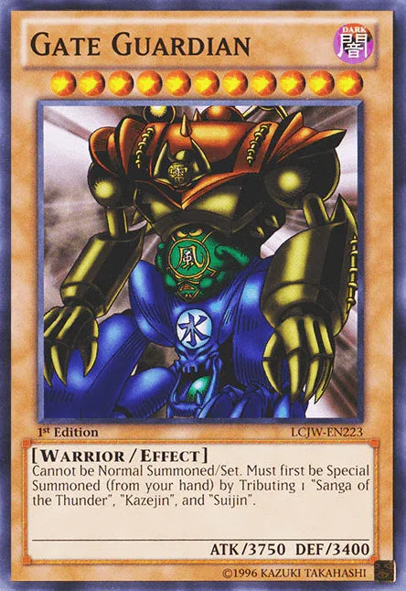 1st Edition, Common, Dark, Effect Monster, Legendary Collection 4: Joey's World, Warrior Gate Guardian [LCJW-EN223] Common - Trading Card World