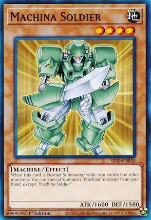 1st Edition, Common, Earth, Effect Monster, Machine, Structure Deck: Mechanized Madness Machina Soldier [SR10-EN010] Common - Trading Card World