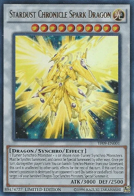 5D's Manga Promotional Cards, Dragon, Light, Limited, Synchro/Effect Monster, Ultra Rare Stardust Chronicle Spark Dragon [YF09-EN001] Ultra Rare - Trading Card World