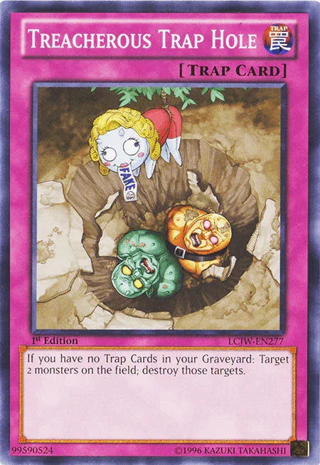 1st Edition, Common, Legendary Collection 4: Joey's World, Normal Trap, Trap Treacherous Trap Hole [LCJW-EN277] Common - Trading Card World