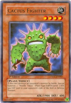 1st Edition, Crossroads of Chaos, Earth, Effect Monster, Plant, Rare, Unlimited Cactus Fighter [CSOC-EN082] Rare - Trading Card World