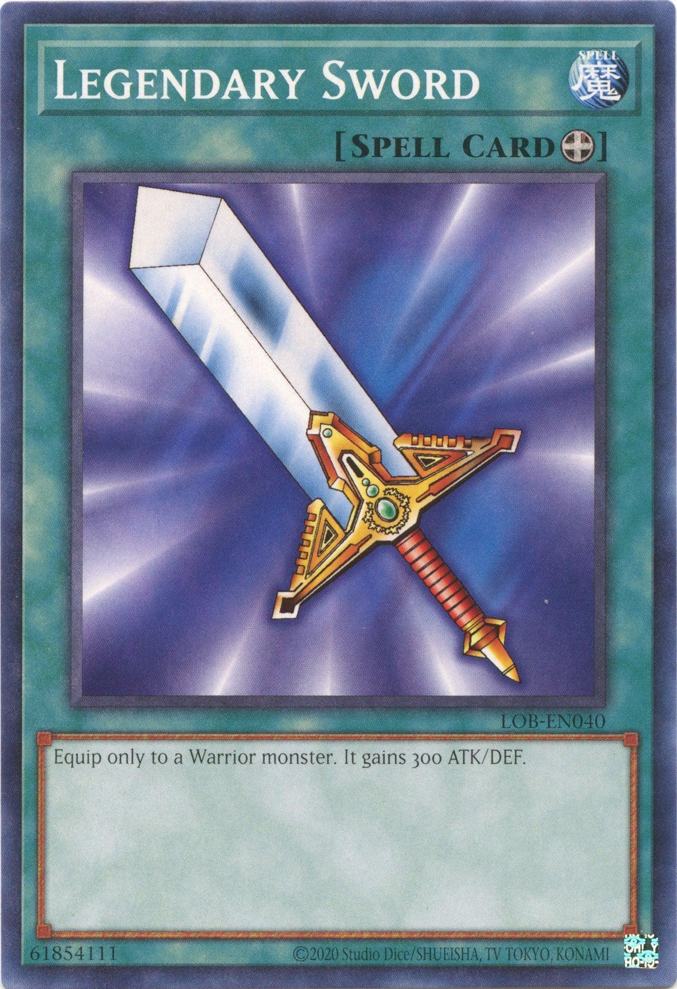 Common, Equip Spell, Legend of Blue Eyes White Dragon (25th Anniversary Edition), Spell, Unlimited Legendary Sword (25th Anniversary) [LOB-EN040] Common - Trading Card World
