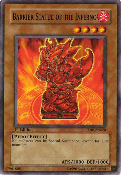 1st Edition, Common, Cyberdark Impact, Effect Monster, Fire, Pyro, Unlimited Barrier Statue of the Inferno [CDIP-EN020] Common - Trading Card World