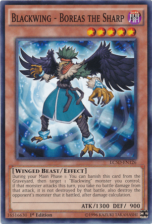 1st Edition, Common, Dark, Effect Monster, Legendary Collection 5D's, Winged Beast Blackwing - Boreas the Sharp [LC5D-EN126] Common - Trading Card World