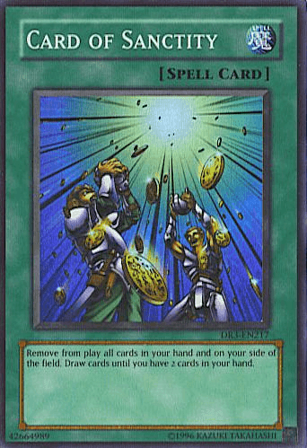 Dark Revelation Volume 3, Normal Spell, Spell, Super Rare, Unlimited Card of Sanctity [DR3-EN217] Super Rare - Trading Card World