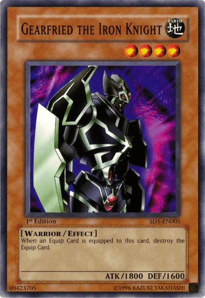 1st Edition, Common, Earth, Effect Monster, Structure Deck: Warrior's Triumph, Warrior Gearfried the Iron Knight [SD5-EN005] Common - Trading Card World