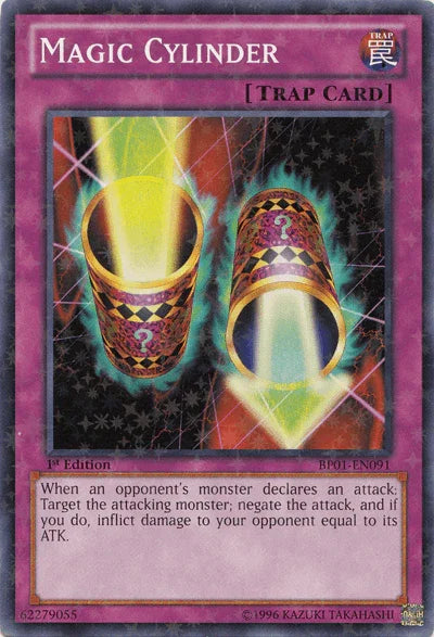 1st Edition, Battle Pack: Epic Dawn, Normal Trap, Starfoil Rare, Trap, Unlimited Magic Cylinder [BP01-EN091] Starfoil Rare - Trading Card World
