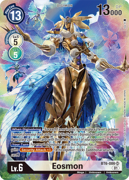 BT6-086, Digimon, Double Diamond, Mega, Super Rare, Unknown, White Eosmon [BT6-086] (Alternate Art) [Double Diamond] - Trading Card World