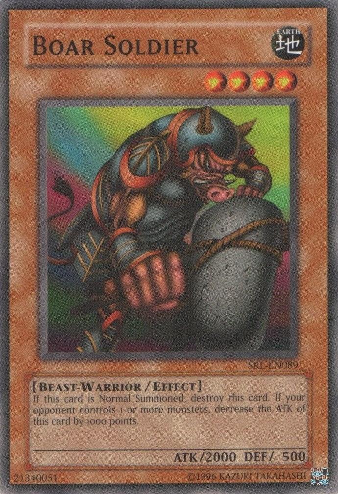 Beast-Warrior, Common, Earth, Effect Monster, Spell Ruler, Unlimited Boar Soldier [SRL-EN089] Common - Trading Card World