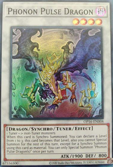 Dark, Dragon/Tuner, OTS Tournament Pack 16, Super Rare, Synchro/Effect, Unlimited Phonon Pulse Dragon [OP16-EN008] Super Rare - Trading Card World
