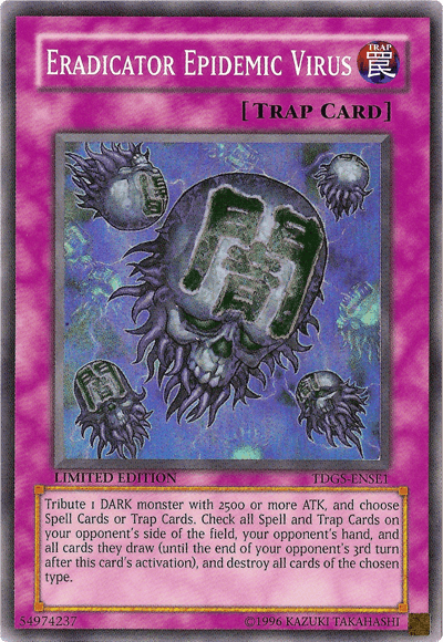Limited, Normal Trap, Super Rare, The Duelist Genesis, Trap Eradicator Epidemic Virus [TDGS-ENSE1] Super Rare - Trading Card World