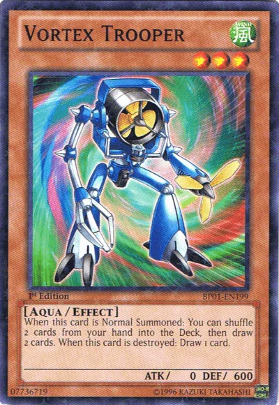 1st Edition, Aqua, Battle Pack: Epic Dawn, Effect Monster, Starfoil Rare, Unlimited, Wind Vortex Trooper [BP01-EN199] Starfoil Rare - Trading Card World