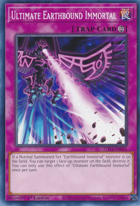 1st Edition, Common, Continuous Trap, Legendary Duelists: Season 3, Trap Ultimate Earthbound Immortal [LDS3-EN061] Common - Trading Card World