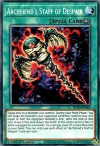 1st Edition, Blazing Vortex, Common, Equip Spell, Spell Archfiend's Staff of Despair [BLVO-EN063] Common - Trading Card World
