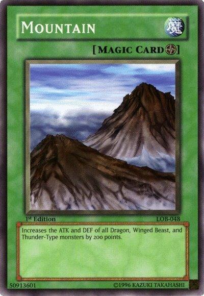 1st Edition, Common, Field Spell, Spell, The Legend of Blue Eyes White Dragon, Unlimited Mountain [LOB-048] Common - Trading Card World