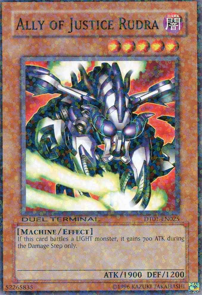 Common, Dark, Duel Terminal 1, Effect Monster, Limited, Machine Ally of Justice Rudra [DT01-EN025] Common - Trading Card World