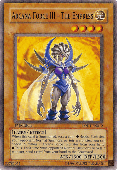 1st Edition, Common, Effect Monster, Fairy, Light, Light of Destruction, Unlimited Arcana Force III - The Empress [LODT-EN010] Common - Trading Card World