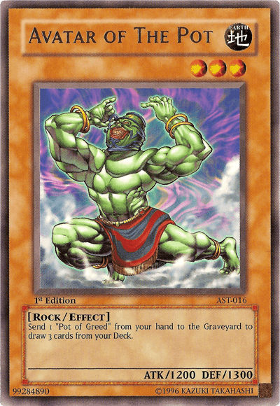 1st Edition, Ancient Sanctuary, Earth, Effect Monster, Rare, Rock, Unlimited Avatar of the Pot [AST-016] Rare - Trading Card World