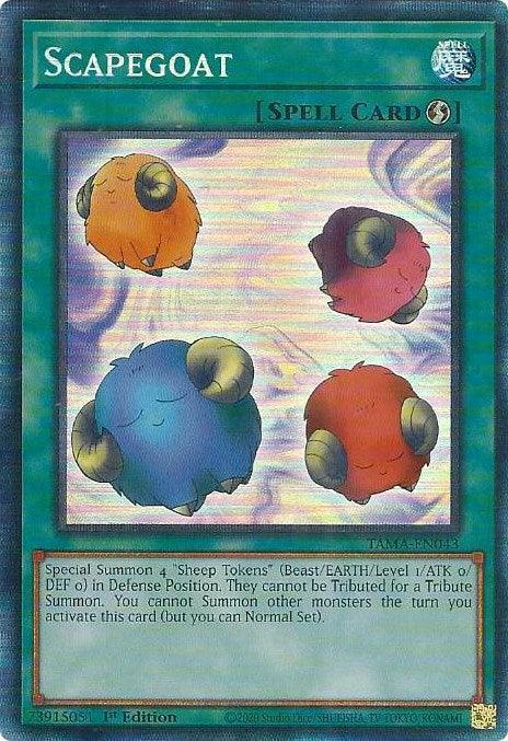 1st Edition, Collector's Rare, Quick-Play Spell, Spell, Tactical Masters Scapegoat [TAMA-EN043] Collector's Rare - Trading Card World