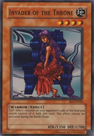Earth, Flip/Effect Monster, Spell Ruler, Super Rare, Unlimited, Warrior Invader of the Throne [SRL-EN026] Super Rare - Trading Card World