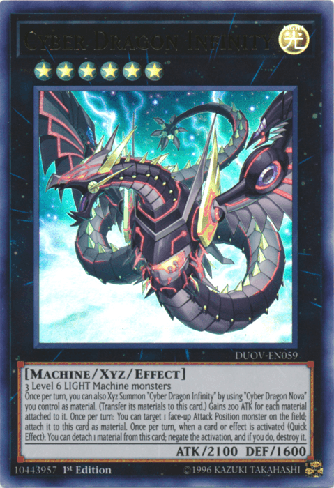 1st Edition, Duel Overload, Light, Machine, Ultra Rare, Xyz/Effect Monster Cyber Dragon Infinity [DUOV-EN059] Ultra Rare - Trading Card World