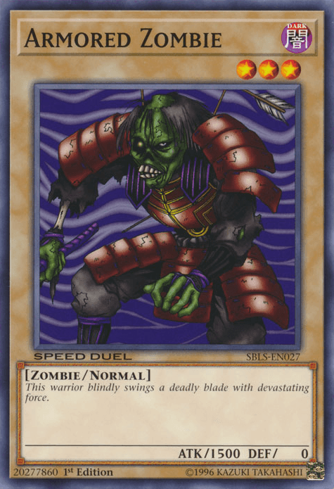 1st Edition, Common, Dark, Normal Monster, Speed Duel: Arena of Lost Souls, Zombie Armored Zombie [SBLS-EN027] Common - Trading Card World