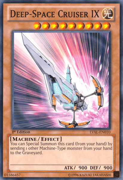 1st Edition, Common, Effect Monster, Legacy of the Valiant, Light, Machine, Unlimited Deep-Space Cruiser IX [LVAL-EN010] Common - Trading Card World
