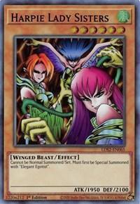 1st Edition, Effect Monster, Legendary Duelists: Season 2, Ultra Rare, Wind, Winged Beast Harpie Lady Sisters (Purple) [LDS2-EN065] Ultra Rare - Trading Card World
