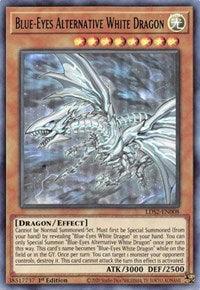1st Edition, Dragon, Effect Monster, Legendary Duelists: Season 2, Light, Ultra Rare Blue-Eyes Alternative White Dragon (Green) [LDS2-EN008] Ultra Rare - Trading Card World