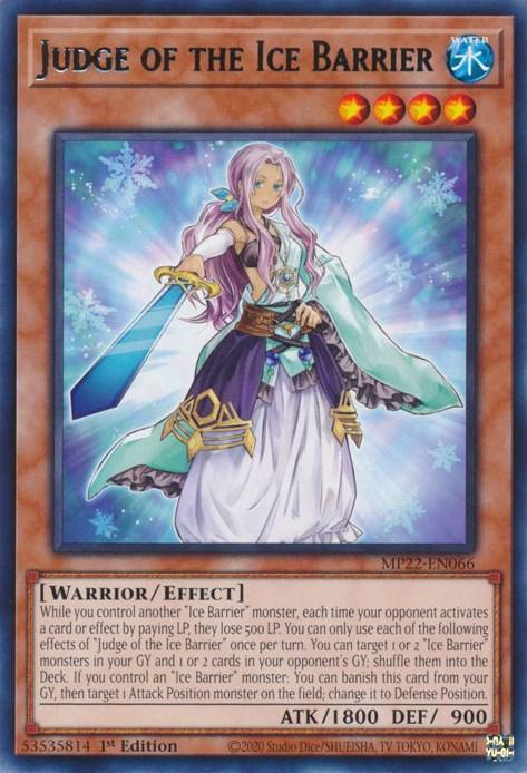 1st Edition, 2022 Tin of the Pharaoh's Gods, Effect Monster, Rare, Warrior, Water Judge of the Ice Barrier [MP22-EN066] Rare - Trading Card World