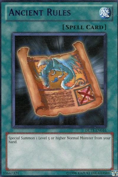 Duelist League Promo, Normal Spell, Rare, Spell, Unlimited Ancient Rules (Purple) [DL13-EN016] Rare - Trading Card World
