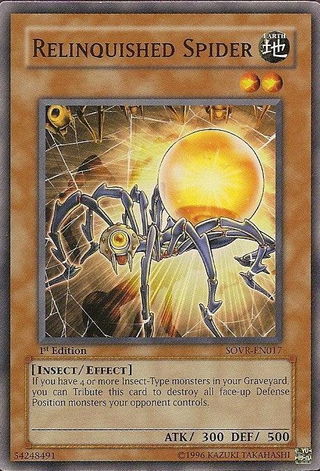 1st Edition, Common, Earth, Effect Monster, Insect, Stardust Overdrive, Unlimited Relinquished Spider [SOVR-EN017] Common - Trading Card World