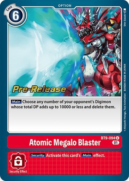 BT9-094, Common, Option, Red, X Record Pre-Release Promos Atomic Megalo Blaster [BT9-094] [X Record Pre-Release Promos] - Trading Card World