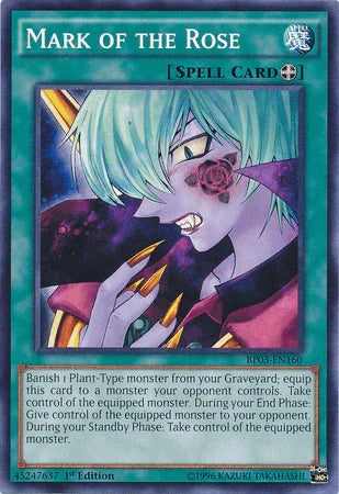 1st Edition, Battle Pack 3: Monster League, Common, Equip Spell, Spell Mark of the Rose [BP03-EN160] Common - Trading Card World