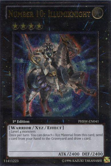 1st Edition, Light, Photon Shockwave, Ultimate Rare, Unlimited, Warrior, Xyz/Effect Monster Number 10: Illumiknight [PHSW-EN041] Ultimate Rare - Trading Card World