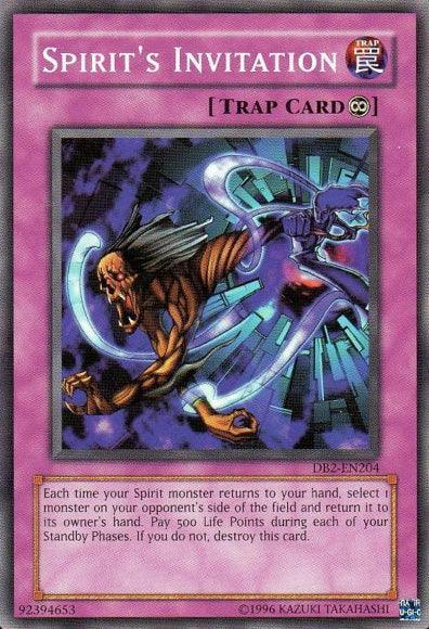 Common, Continuous Trap, Dark Beginning 2, Trap, Unlimited Spirit's Invitation [DB2-EN204] Common - Trading Card World