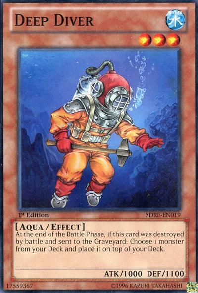 1st Edition, Aqua, Common, Effect Monster, Structure Deck: Realm of the Sea Emperor, Water Deep Diver [SDRE-EN019] Common - Trading Card World